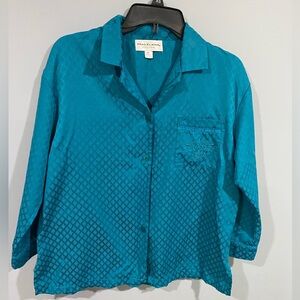 Miss Elaine Satin Pajama Top